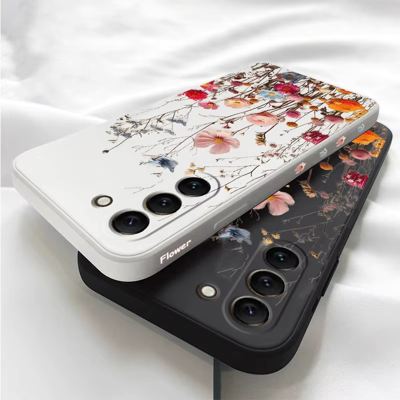 Silikon Handyhülle mit Rosenmuster für Samsung Galaxy S20 FE, S21, S21 FE, S22, S22 Ultra, S23, S23 Plus, S23 FE, S23 Ultra und S24 Plus in Pink, Grün oder Mehrfarbig - Bild 3