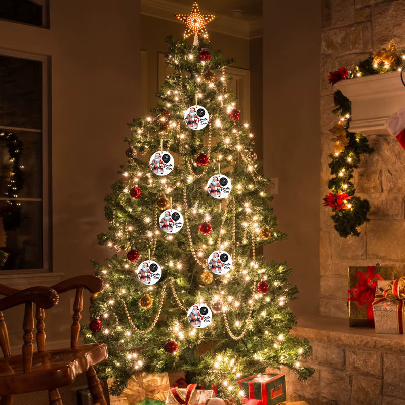 Santa Cam Weihnachtsmann Hängeornament aus Kunststoff in Mehrfarbig für Weihnachtsbaum und Dekoration - Bild 6
