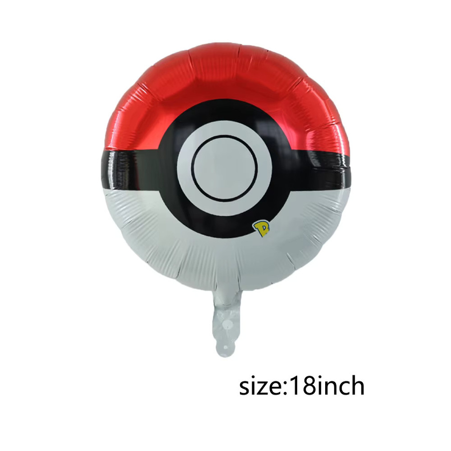 Potdemiel Pikachu Geburtstag Party Luftballons Set mit Poke Ball Folienballons für Kinder und Jungen - Bild 3