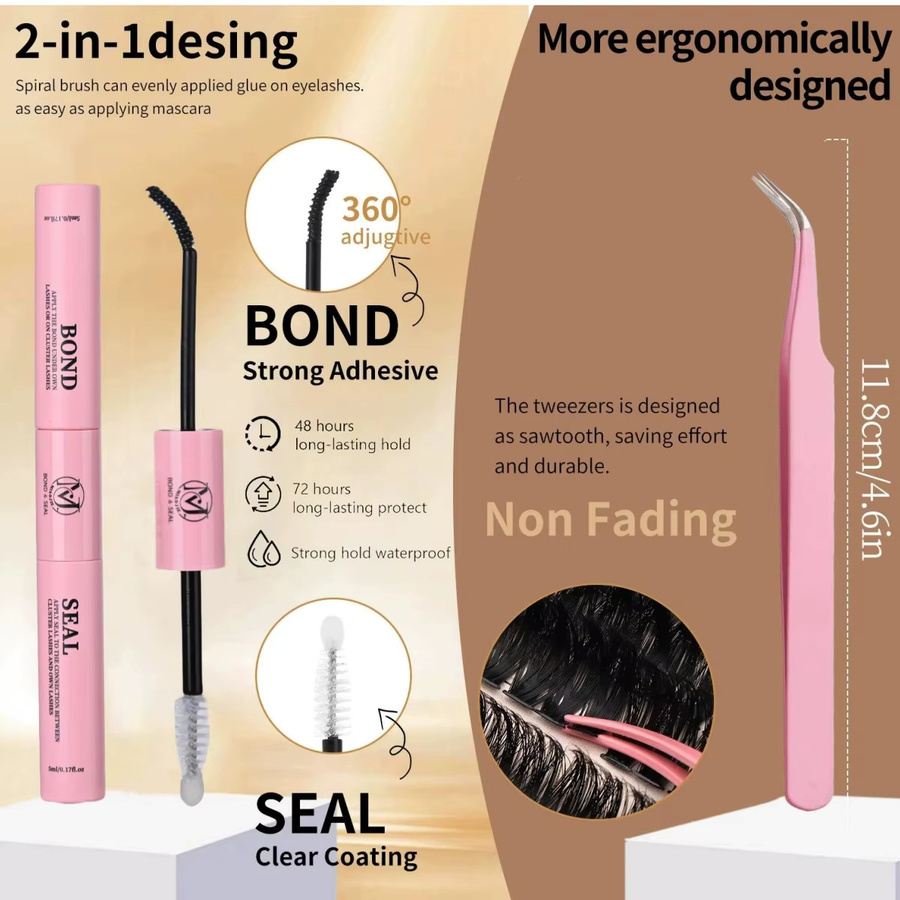 MAIOJIE Wimpern-Cluster Wispy Lash Tray, Einzelne Künstliche Wimpern, Natürlich - Bild 5