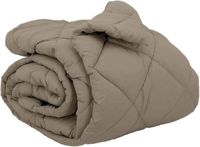 vidaXL Winterbettdecke aus Mikrofaser in Hellgrau, B/B: 240 x 260 cm - Bild 1