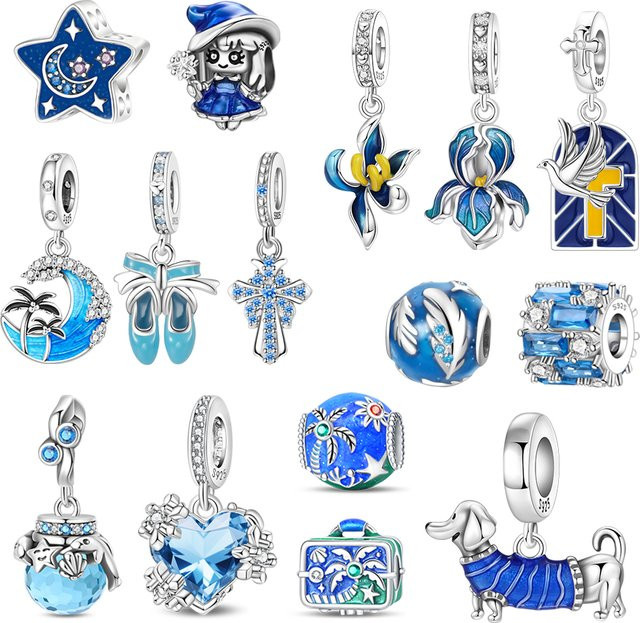Charm-Anhänger 925 Silber, Stern, Unisex - Bild 1