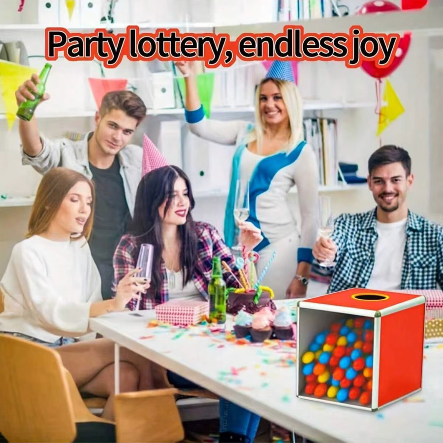 Rote Glücksbox aus Kunststoff für Partys und Spendenaktionen, 20 cm - Bild 3