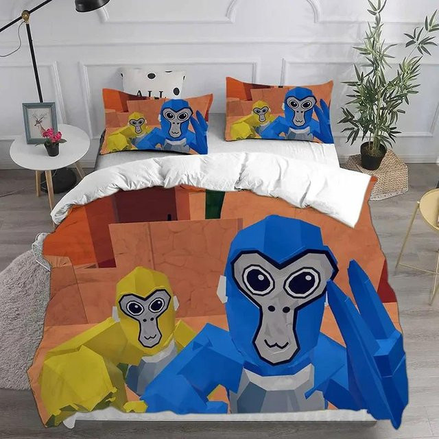 Binchi Fitness Gorilla Tag Bettwäscheset mit 3D-Druck, mehrfarbig, B/H: 155 x 220 cm - Bild 1