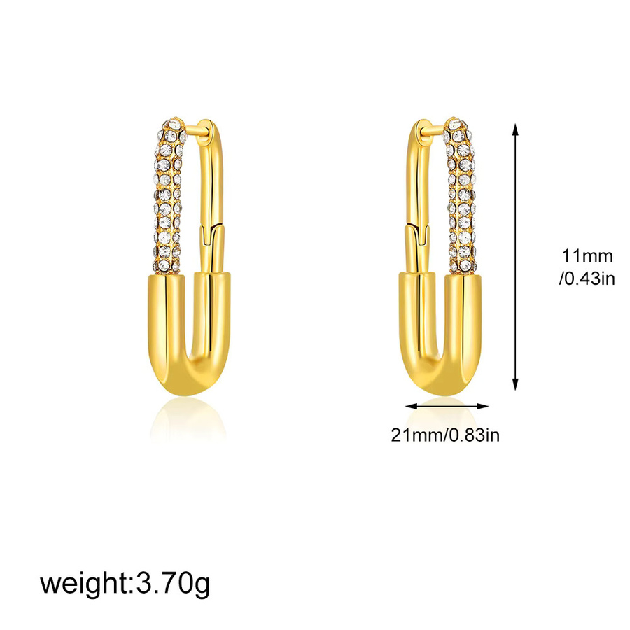 Erpels Ohrring, 18 Karat vergoldet, Zirkonia, Damen - Bild 2