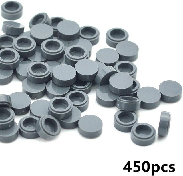 Wucifang Bags Glatte Runde 1x1 Flache Noppen Bausteine Zubehör, 450-teiliges Set, Bunt / Mehrfarbig, ab 6 Jahren - Bild 1