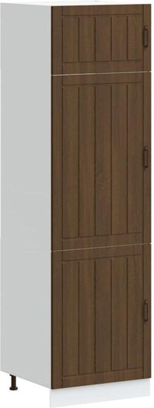 Vidaxl Küchenschrank Lucca Vorratsschrank in Braun mit Drehtüren im Landhausstil aus Holzwerkstoff B: 207 cm, H: 60 cm, T: 57 cm - Bild 1