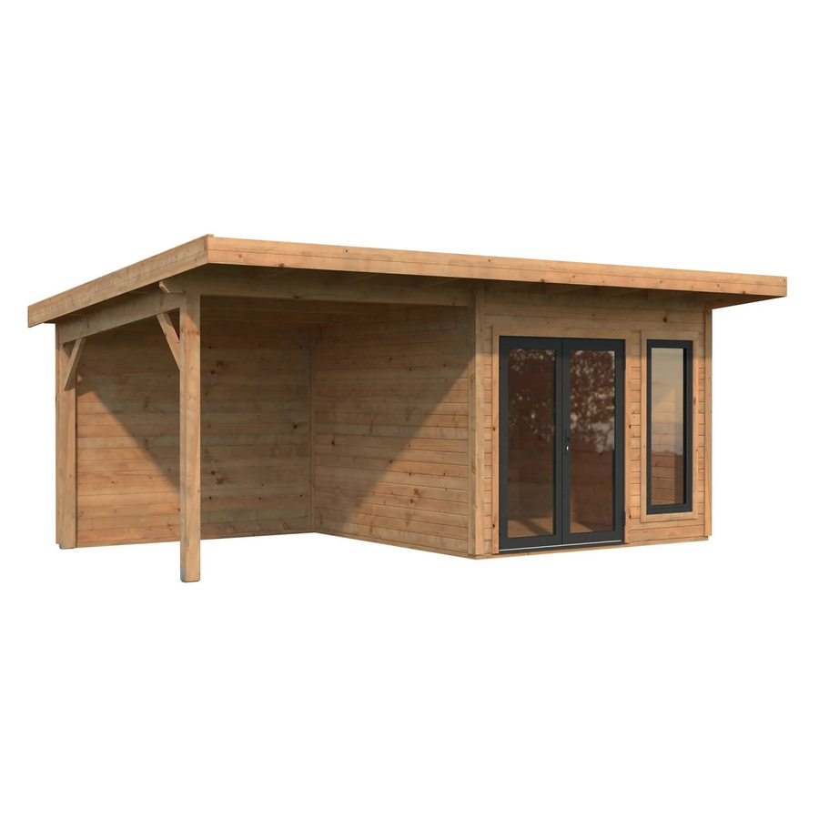 Palmako Holz-Gartenhaus Aurelia Pultdach in Braun mit modernem Design, B/T: 599 x 300 cm - Bild 2