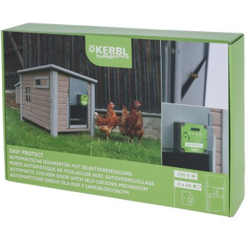 Kerbl Hobbyfarming Automatische Hühnertür EasyProtect Komplettset in Grau - Bild 2