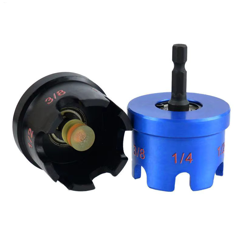 Mutterschrauber-Bohrer-Adapter-Set aus Aluminiumlegierung in Blau zum Entfernen von Muttern und Bolzen - Bild 2