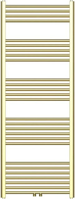 Belrad Handtuchheizkörper mit Mittelanschluss in Gebürstetem Gold, H x B: 160 cm x 60 cm, 557 Watt - Bild 1