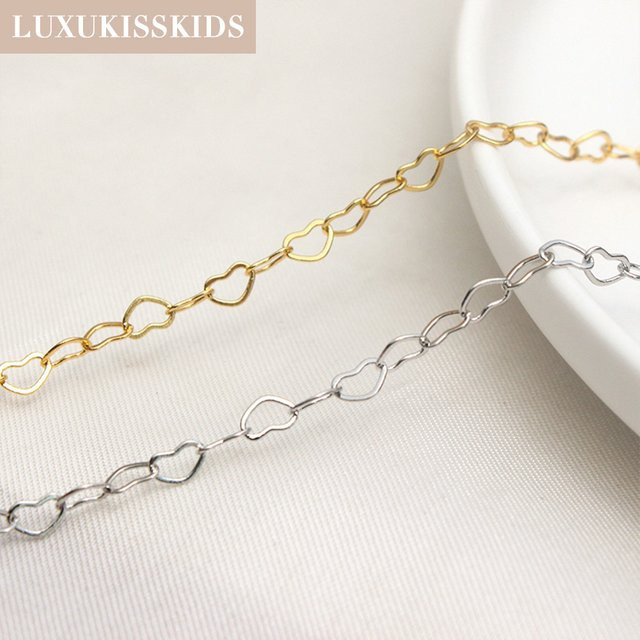 LUXUKISSKIDS Halskette, vergoldeter Edelstahl, Herz-Charm, Unisex - Bild 1