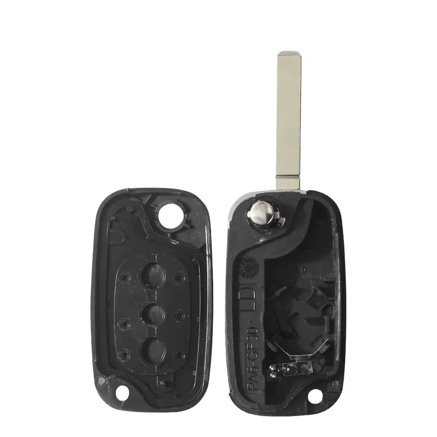 KEYYOU Auto Fernbedienung Schlüsselgehäuse für Renault Fluence Clio Megane Kangoo Modus, 2/3 Tasten, Farbe: Schwarz - Bild 2