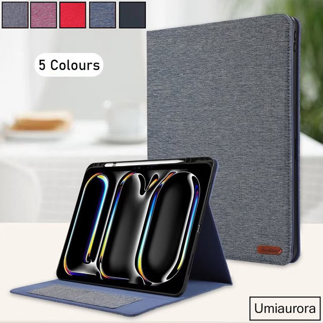 Umiaurora Smart Tablet Case mit Bleistifthalter für iPad Pro und iPad Air in Blau - Bild 1