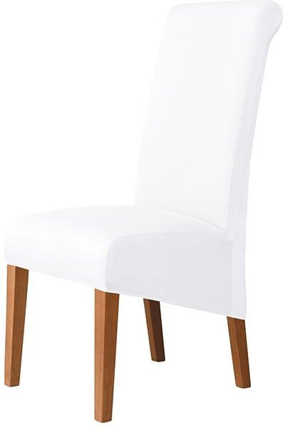 BRHUIXUE XL Spandex Stuhlbezüge aus elastischem Polyester-Elastan in Weiß, schmutzabweisende Sitzbezüge für Esszimmer und Sessel - Bild 1