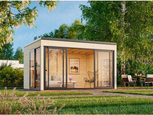 PALMAKO Gartenhaus Serena in Braun mit Pentdach - Bild 1