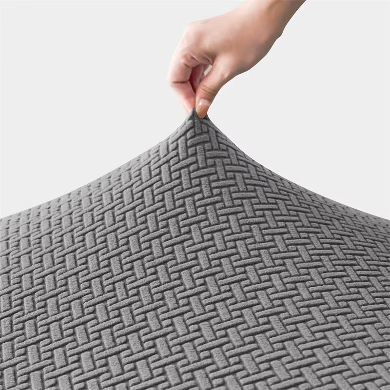WANERQU Jacquard Schmetterling Barhocker-Bezug aus elastischem Stretch-Spandex in Braun und Grau - Bild 3
