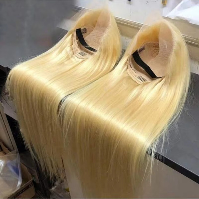 Abijale Echthaarperücke Blonde Glatte, 200er Dichte, HD Lace-Front, Damen - Bild 1