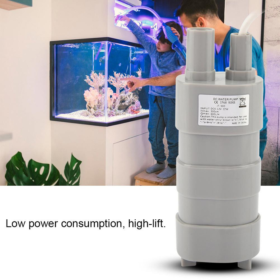 mfySpace DC 12V Tauchpumpe für Tiefbrunnen mit weiblichem Stecker 5,5*2,1 in Weiß - Bild 4