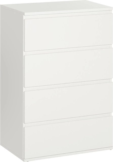 HOMCOM Kommode mit 4 Schubladen und kippsicheren Zuglaschen in Weiß, B/T/H: 55 x 33 x 80 cm - Bild 1