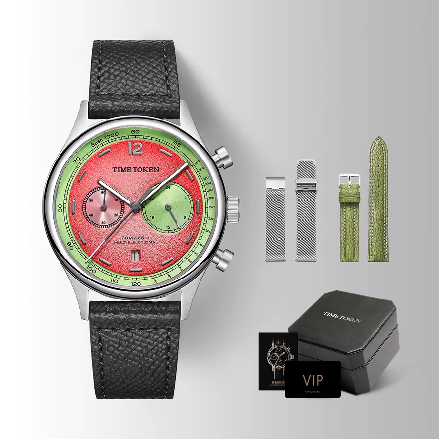 TIME TOKEN Chronograph, Quarz, Edelstahl, Saphirglas, Herren - Bild 1