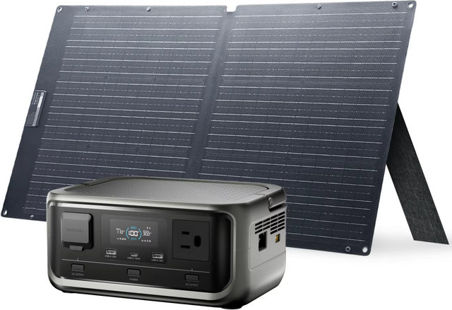 ALLPOWERS VOLIX P300 Solargenerator 256 Wh mit SE100 100 W monokristallinem Solarpanel für Camping und Wohnmobil - Bild 1