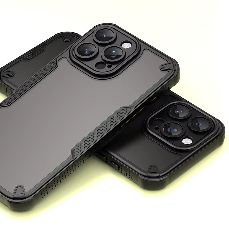 Stoßfeste Silikon Schutzhülle für Apple iPhone 16, 15, 14 Pro Max, 16E und SE Plus in Schwarz oder Grün - Bild 3