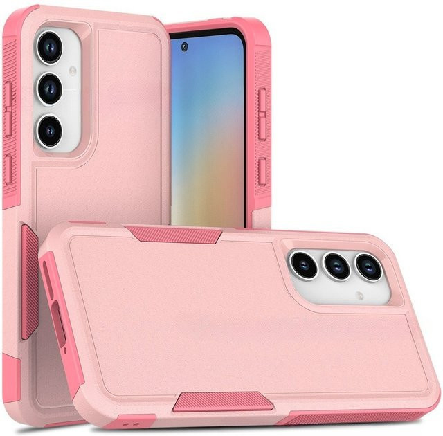 OTT Hybrid Dual Layer Armor Schutzhülle für Samsung Galaxy S26, S25 Pro Edge Ultra, S24, S23 und S22 Plus FE in Weiß oder Pink - Bild 1