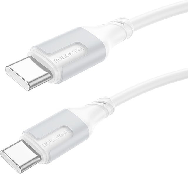 Borofone BX101 Creator USB-C auf USB-C Daten- und Ladekabel, 60W, Weiß, 1m - Bild 1