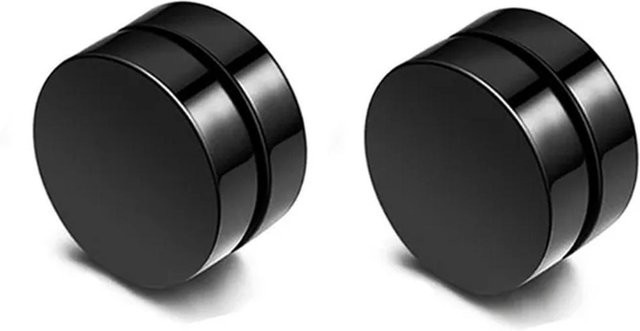 TuiYing001 Ohrstecker Set, Edelstahl, Schwarz, Herren, Magnetisch - Bild 1