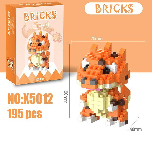 Yiran toy Jurassic Dinosaurier Mikro-Korn Diamant Baustein Montage Spielzeug, orange, ab 3 Jahren - Bild 1