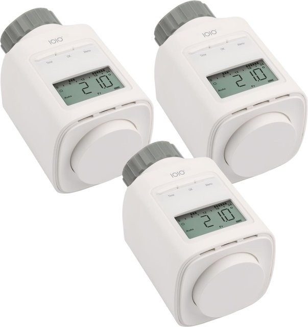 3er Set IOIO HT 2000 Elektronische Heizkörperthermostate in Weiß - Bild 1