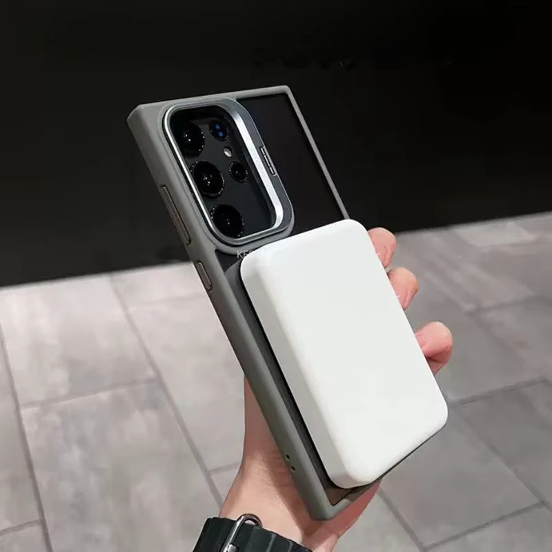 MagSafe Magnetische Schutzhülle mit Kameraschutz für Samsung Galaxy S25 Ultra, S24, S23, S22 und S23 FE Plus in Transparent oder Purple - Bild 3