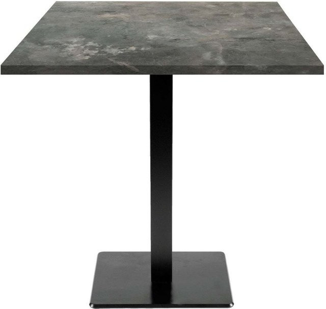 RestooTab Tisch Milan quadratisch in Grau und Schwarz, B/T/H: 70 x 70 x 75 cm - Bild 1
