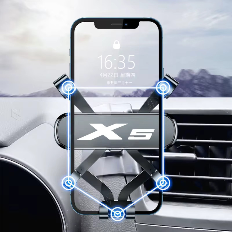 Handyhalterung für BMW X5 E70 (2008-2013) in Schwarz als spezielle GPS-Halterung für das Fahrzeuginnere - Bild 3