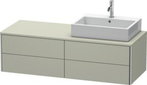 Duravit Waschtischunterschrank XSquare in Taupe Matt mit 4 Schubladen, B/T/H: 140 x 54,8 x 40 cm - Bild 1