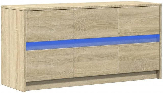 vidaXL TV-Schrank mit LED-Beleuchtung in Sonoma-Eiche, B/T/H: 100 x 34 x 50 cm - Bild 1