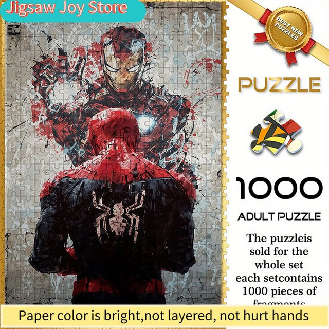 KAYOU Marvel Spider-Man & Iron Man Puzzle, Großformat - Bild 1