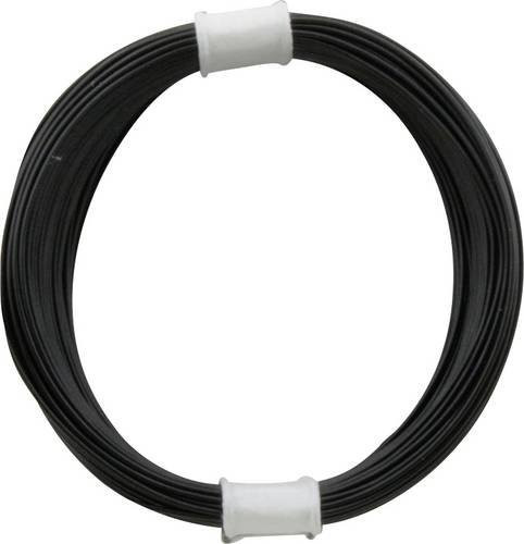Donau Elektronik Litze 1 x 0,04 mm² Schwarz 10 m - Bild 1