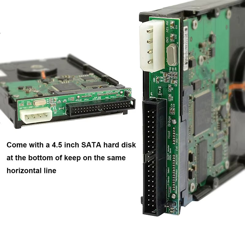 WYMECT SATA zu IDE Adapter für 2,5 und 3,5 Zoll Festplatten sowie CD/DVD-ROM/RW, 7 + 15 Pin auf 40/44 Pin Datenkonverter für ATA 100/133 HDD - Bild 4