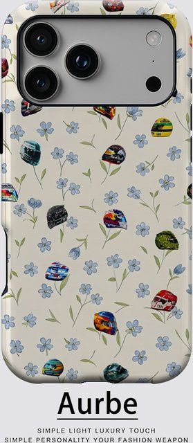 Potdemiel Magnetische Handyhülle mit Helm- und Blumen-Collage für iPhone 17 16 15 14 13 Pro Max Plus, Mehrfarbig - Bild 1