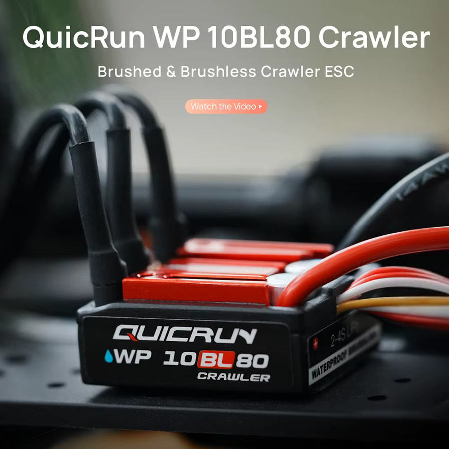 Hobbywing ESC Bürstenlos, Sensorlos, 2-4S, IP67, 6V/7,4V/8,4V BEC, für RC 1/10 Crawler Auto - Bild 3