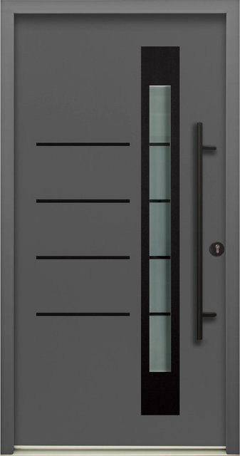 Splendoor Thermospace Haustür Berlin Prime in Anthrazit-Schwarz mit Glaseinsatz, modern, Rechtsanschlag, Höhe: 210 cm, Breite: 100 cm - Bild 1