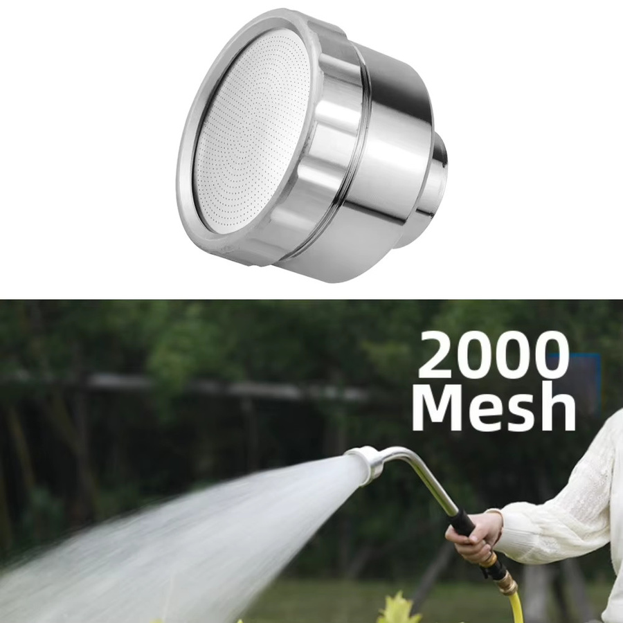 Vibratite Bewässerungssprinklerkopf mit 2000/400 Mesh und Schnellanschluss aus Edelstahl in Silber - Bild 2