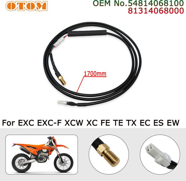 OTOM Motorrad-Geschwindigkeitssensorkabel für KTM EXC EXCF XCW HUSQVARNA FE TE GASGAS EC ECF in Schwarz für Digitaltacho - Bild 1