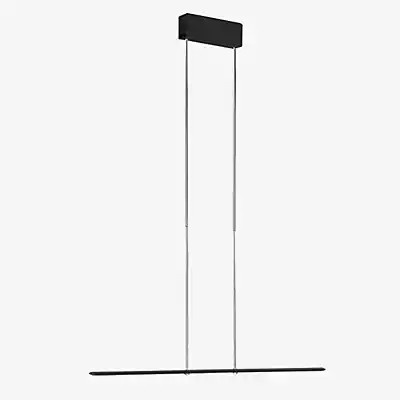 Baltensweiler Let D LED Pendelleuchte in Schwarz eloxiert mit warmweißem Licht (2.700 K), Durchmesser: 100 cm - Bild 1