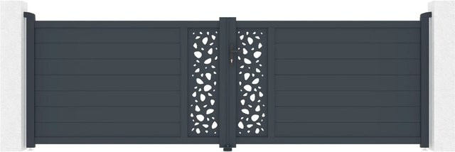 Casanoov Flügeltor Sunny Doppel-Aluminiumtor mit Ranger B150 Motorisierung, Farbe: Anthrazit, B/H: 397 x 120 cm - Bild 1