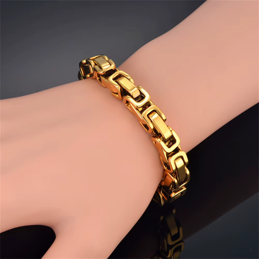 MAGIC ZONE Armband, Edelstahl, Gold, Herren, 7mm - Bild 2