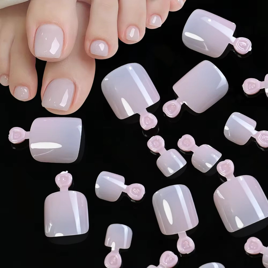 HotPress Künstliche Zehennägel, 120 Stück, Nude Pink Braun, Glänzend, Damen - Bild 5