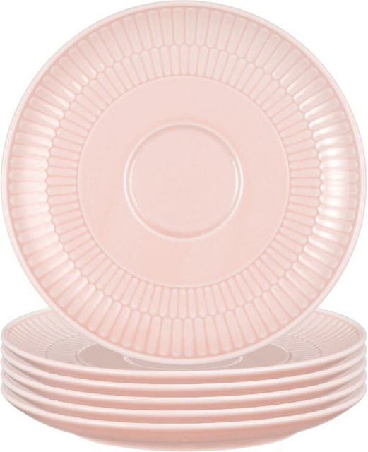Seltmann Weiden Kombi-Untertassen Amina Pink aus Porzellan 6er Set Durchmesser: 16 cm - Bild 1
